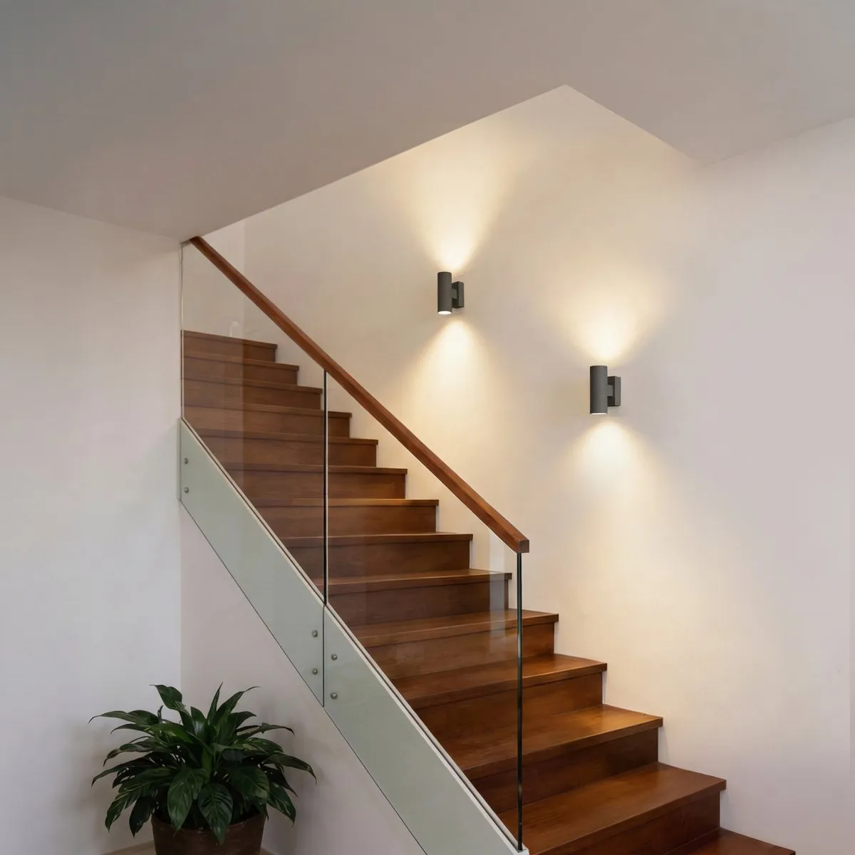 Calex Turin Wandlamp 2x GU10 IP54 Antraciet - 4 Stuks
