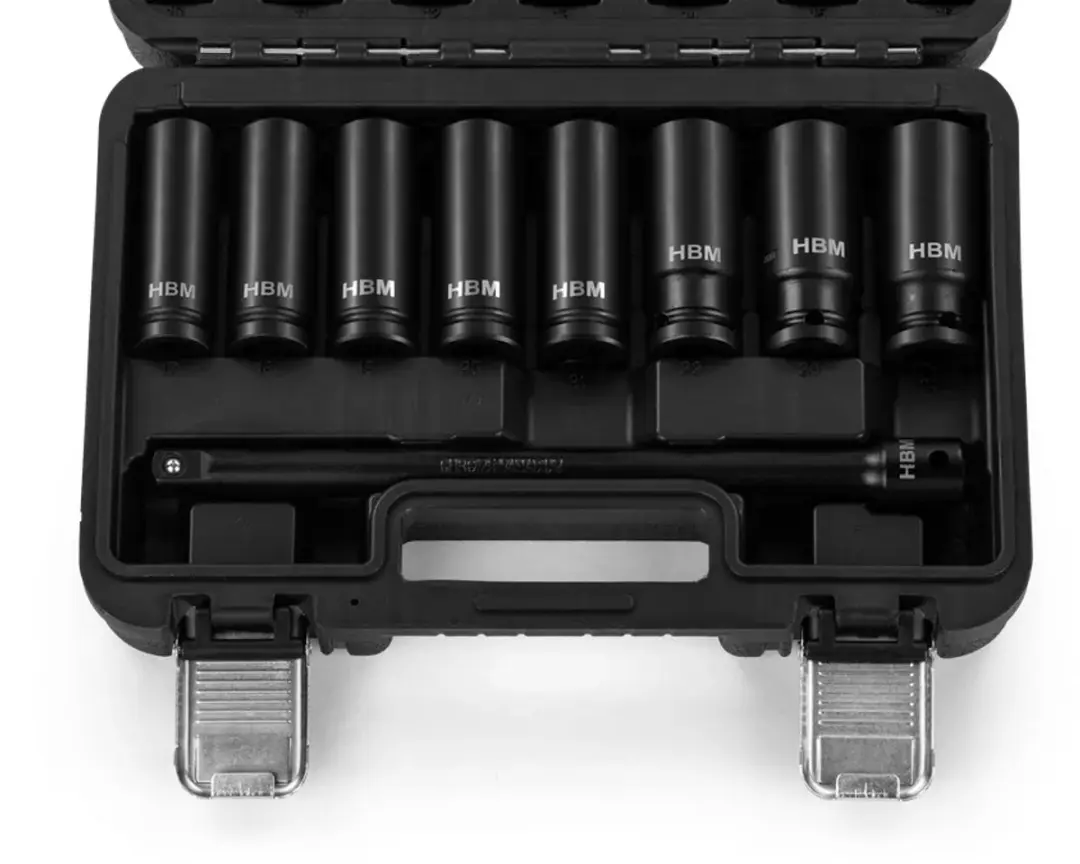 HBM Krachtdoppenset 1/2" 18-delig - met verlengstukken