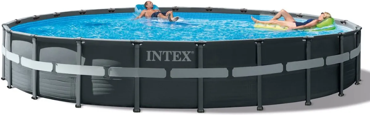 Intex Ultra XTR Frame Opzetzwembad 732x132cm - 47.241L - Donkergrijs