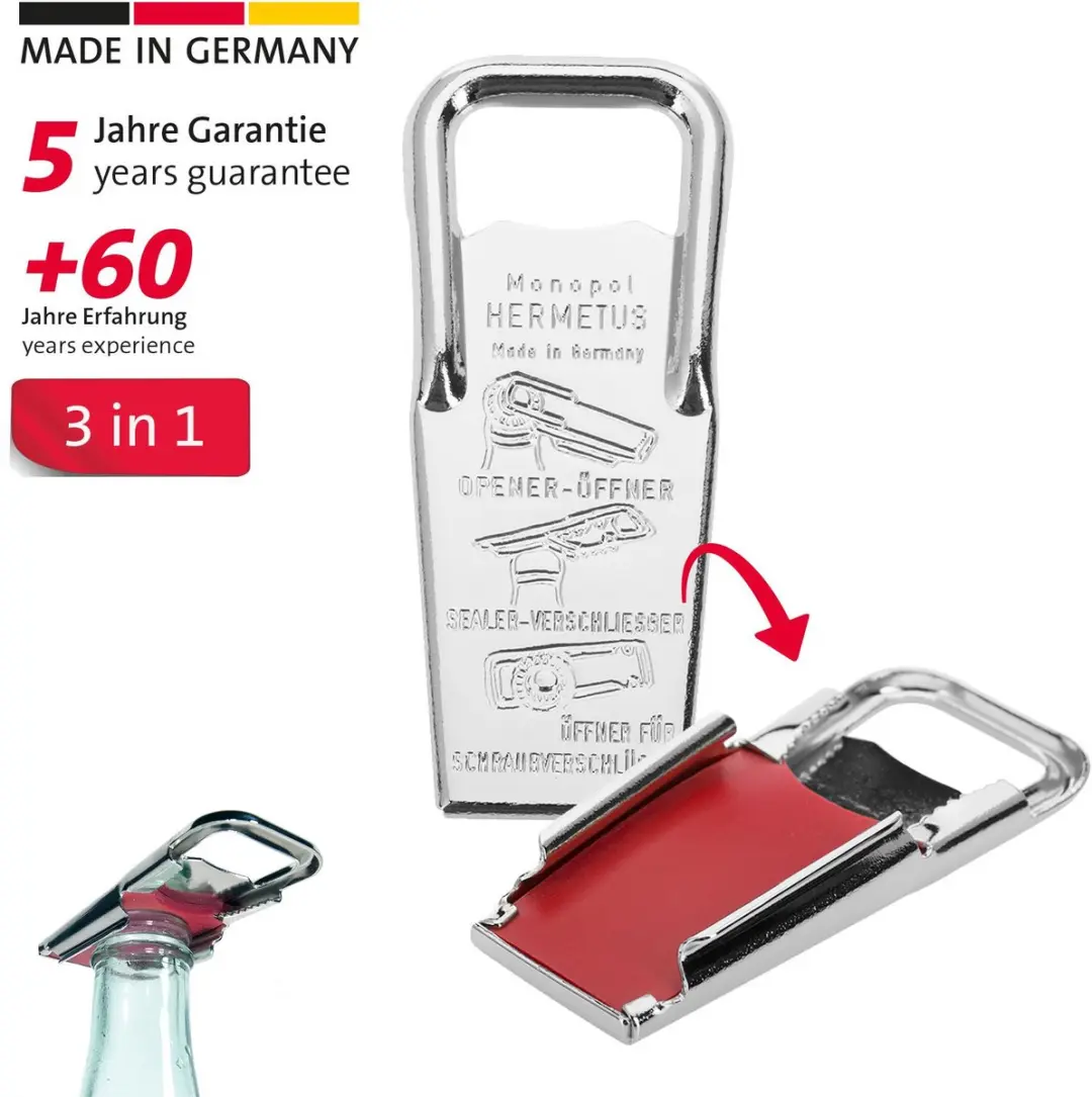 Westmark 618322E3 Flesopener 2 Stuks - Zilver/Rood