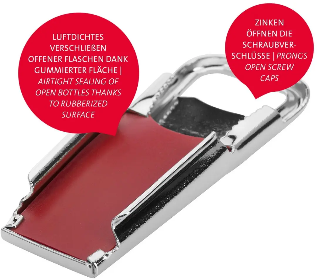 Westmark 618322E3 Flesopener 2 Stuks - Zilver/Rood
