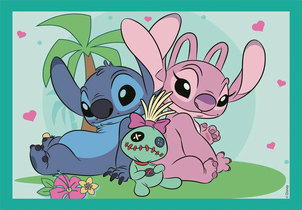 Clementoni Stitch Kinderpuzzel 4-in-1 - 72 Stuks - Multikleur