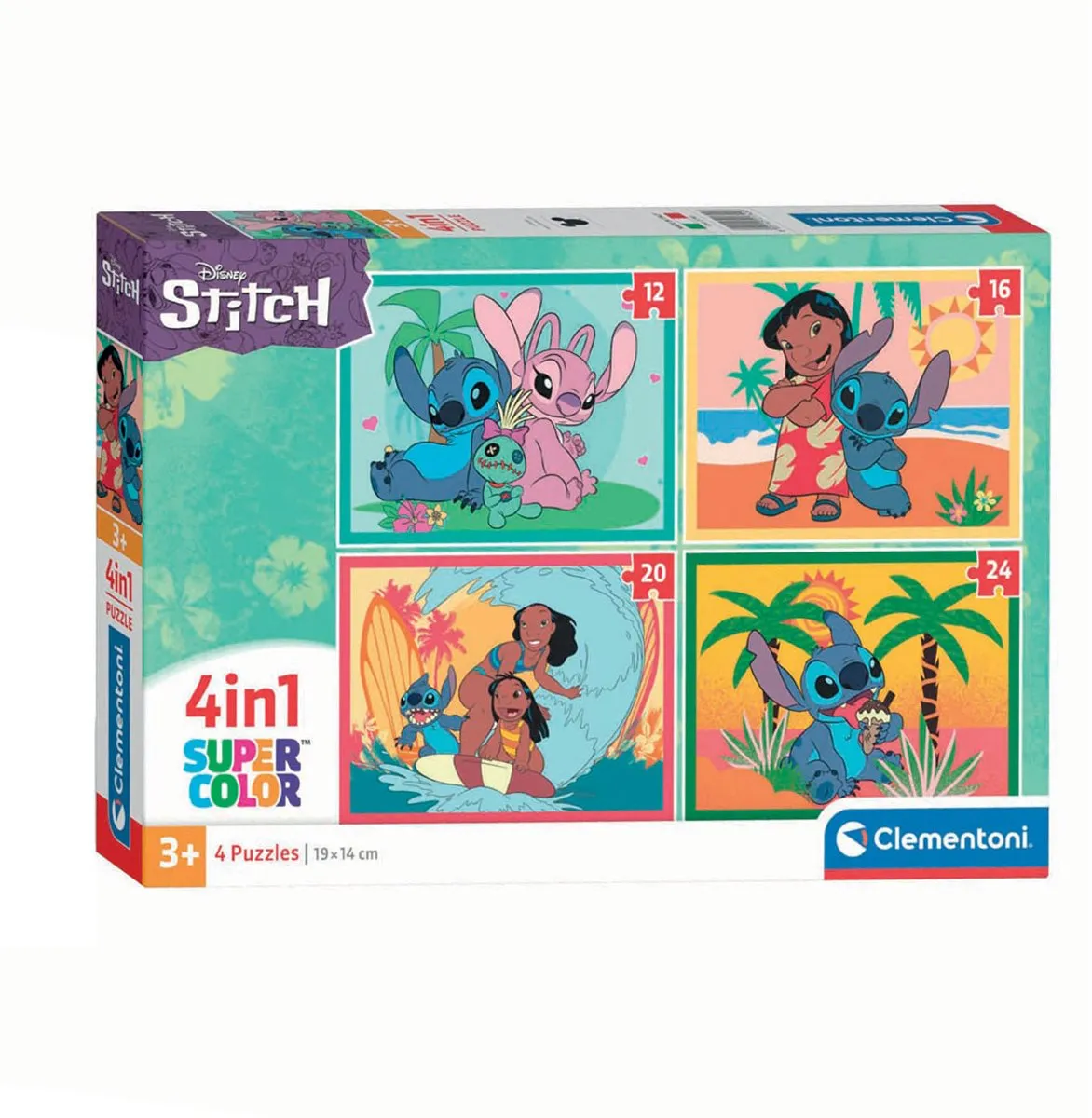 Clementoni Stitch Kinderpuzzel 4-in-1 - 72 Stuks - Multikleur - afbeelding 6 van 6