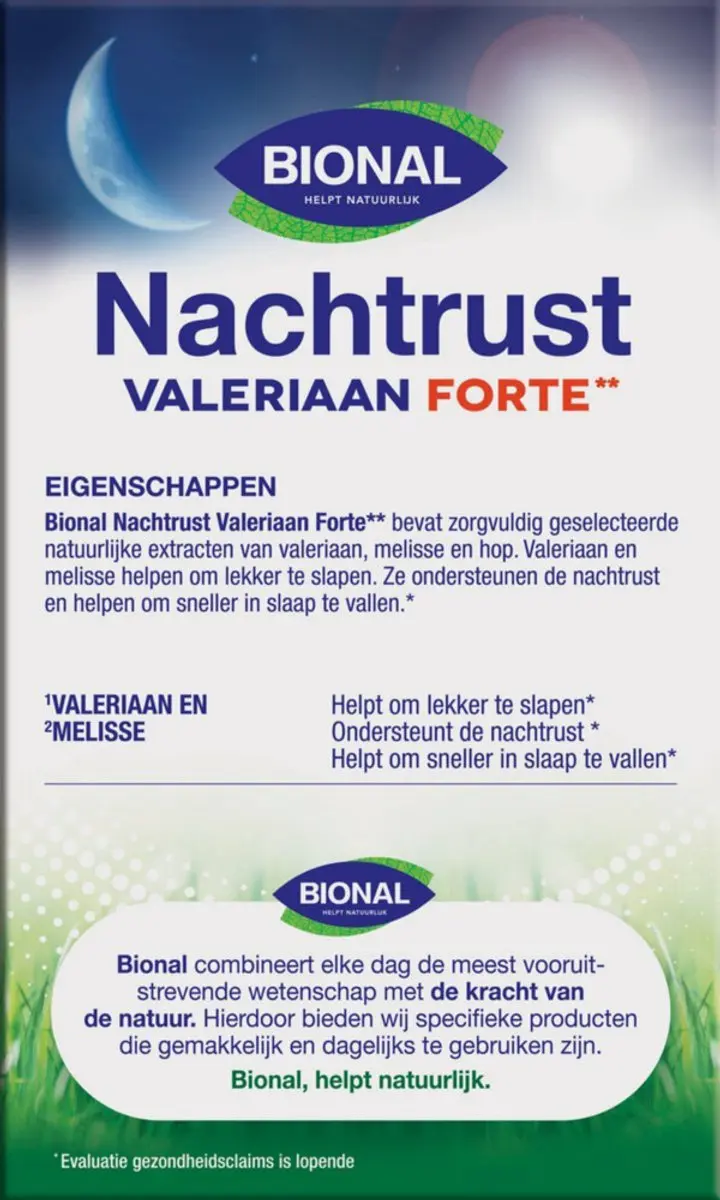 Bional Nachtrust Valeriaan Forte 240 capsules - 4 Stuks