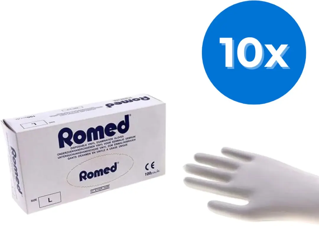 Romed Vinyl Handschoenen Gepoederd 1000 Stuks