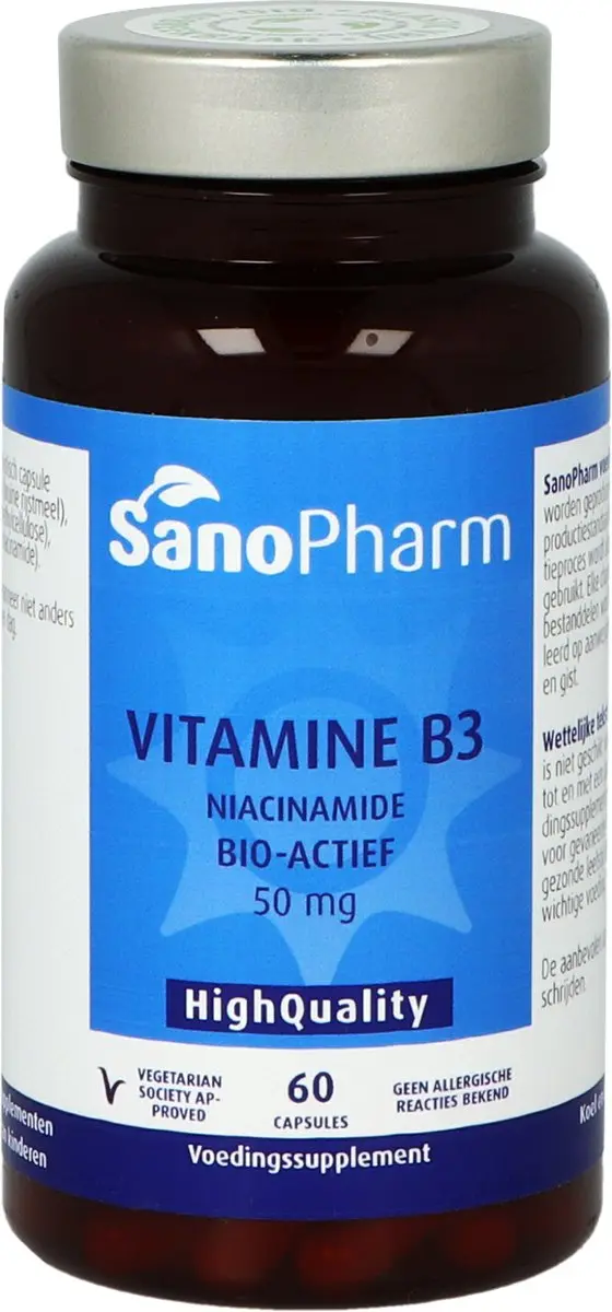 Sanopharm Vitamine B3 (Niacinamide) 60 Capsules