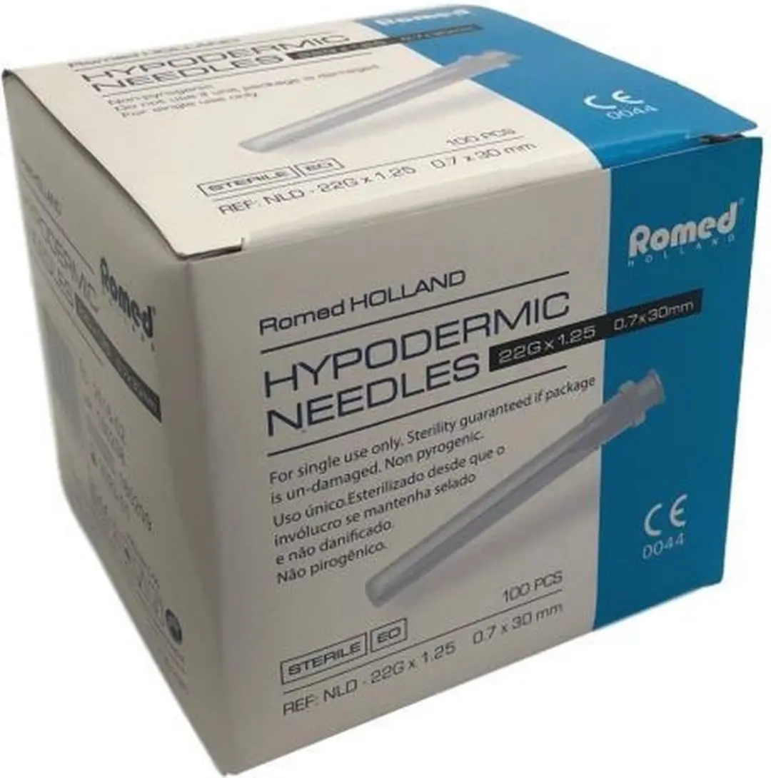 Romed 100 Stuks Injectienaalden 22G x 1.25 - Zwart