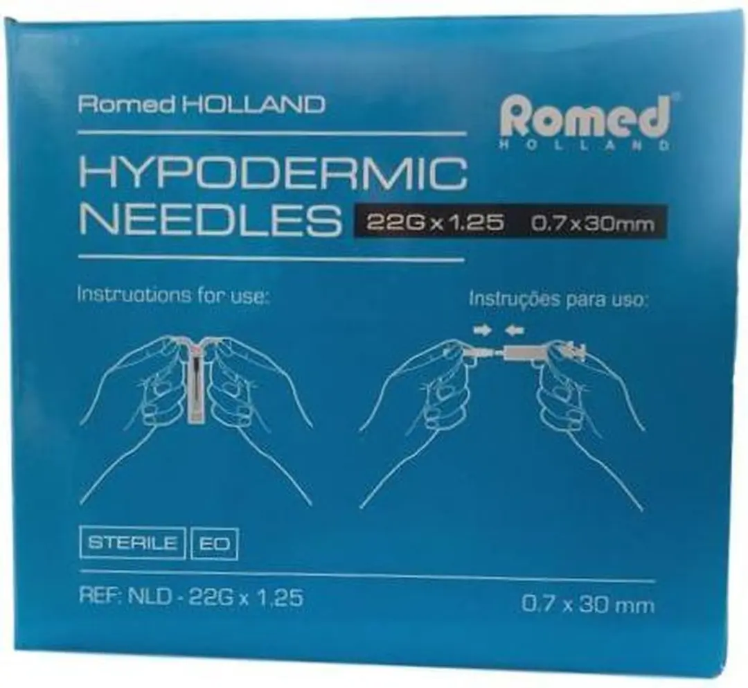 Romed 100 Stuks Injectienaalden 22G x 1.25 - Zwart