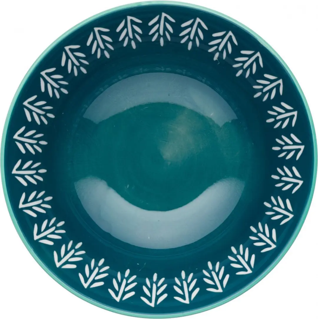 KitchenCraft Kom Mixed Folk 15,7cm Keramiek - Oranje/Groen
