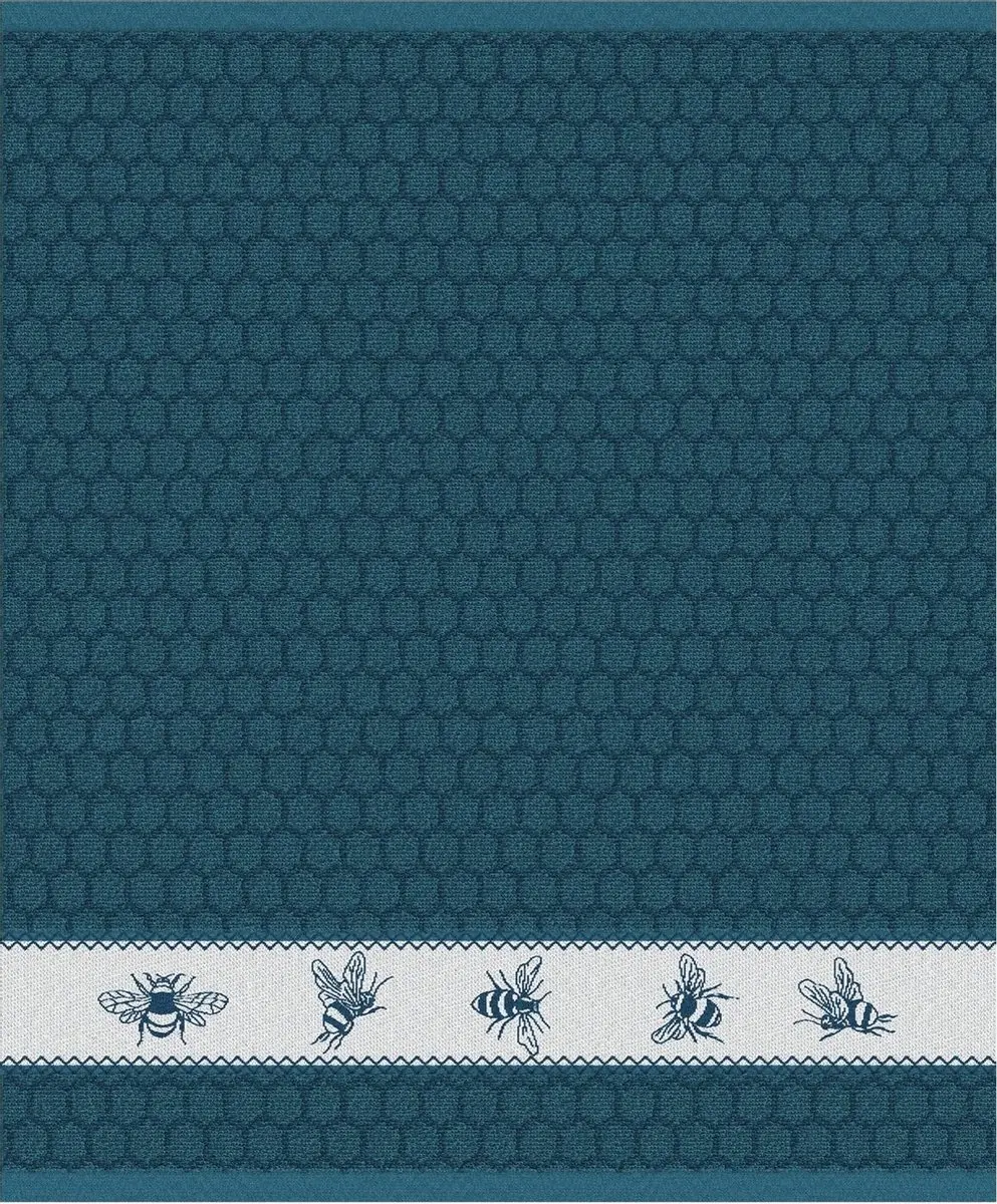 DDDDD Bees Keukendoek 6-delig - 50x55cm - Petrol