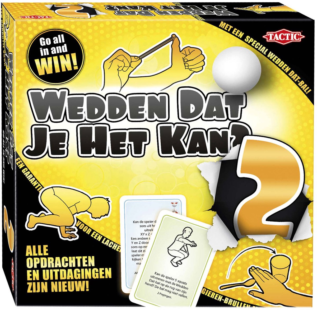 Tactic Wedden Dat Je Het Kan? 2 – Bordspel – Familiespel – Partyspel – 3-6 Spelers – Vanaf 8 jaar