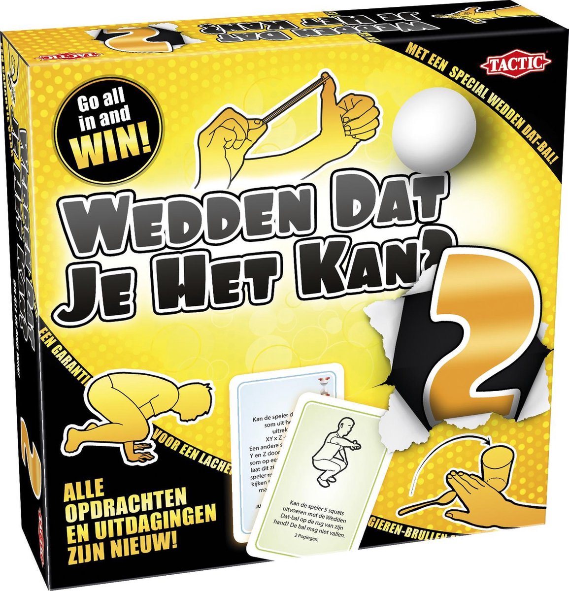 Tactic Wedden Dat Je Het Kan? 2 – Bordspel – Familiespel – Partyspel – 3-6 Spelers – Vanaf 8 jaar