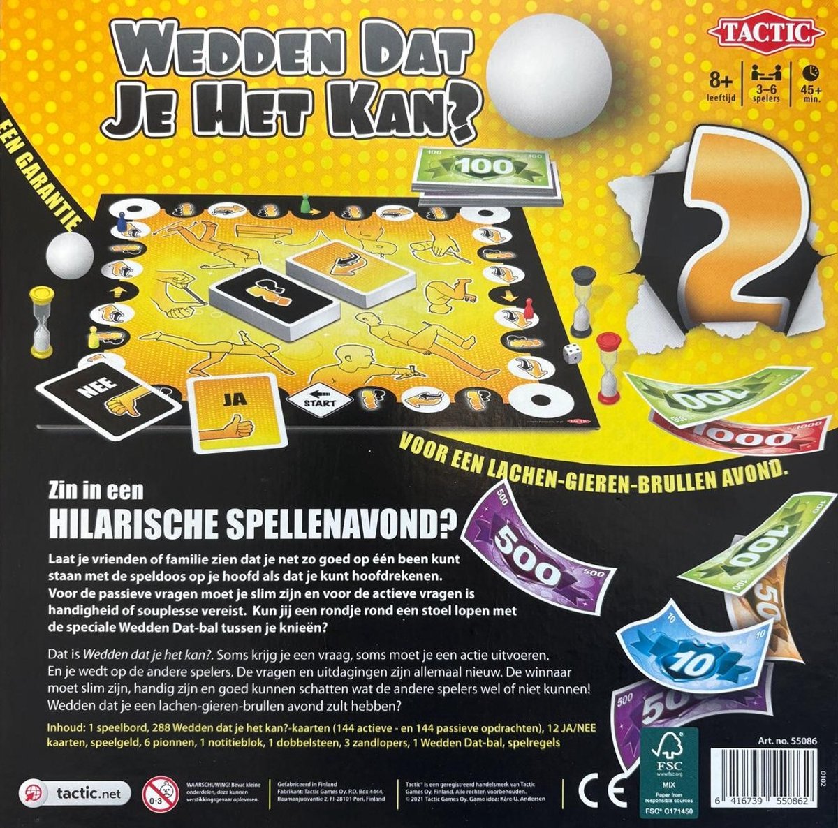 Tactic Wedden Dat Je Het Kan? 2 – Bordspel – Familiespel – Partyspel – 3-6 Spelers – Vanaf 8 jaar
