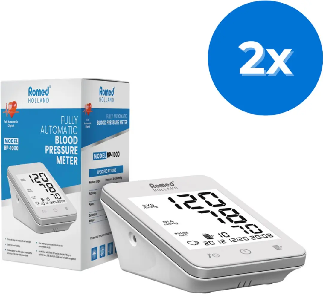 Romed Volautomatische Bloeddrukmeter - 2 Stuks