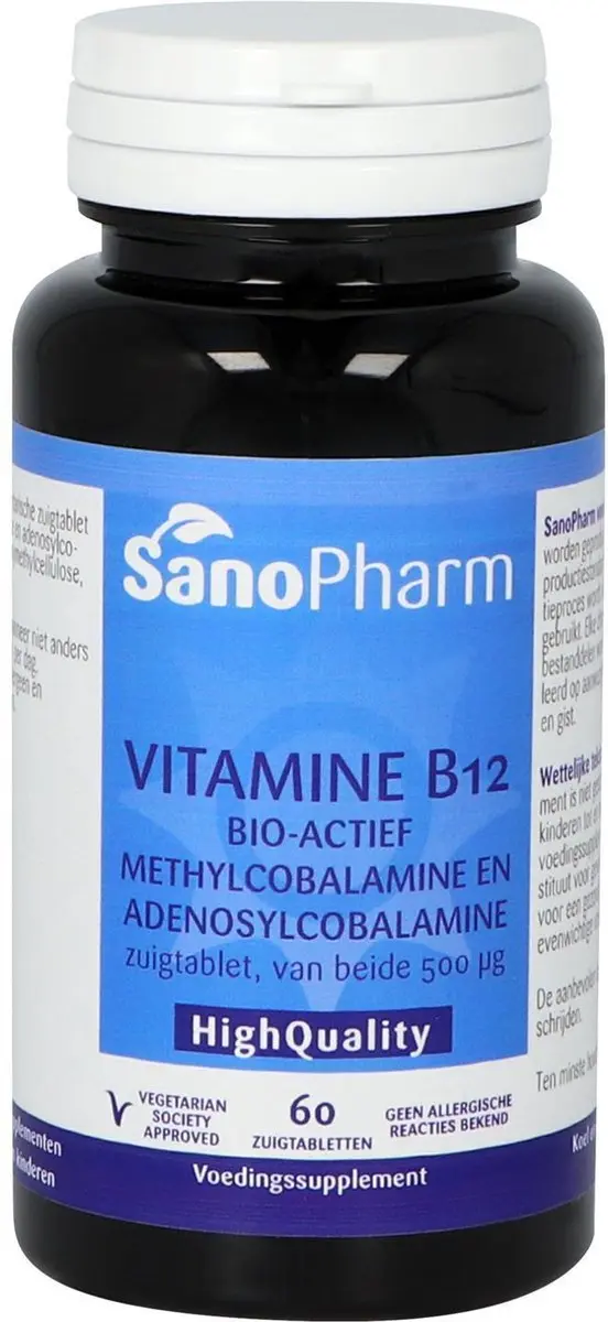 Sanopharm Vitamine B12 Methyl 500mcg - 60 Zuigtabletten