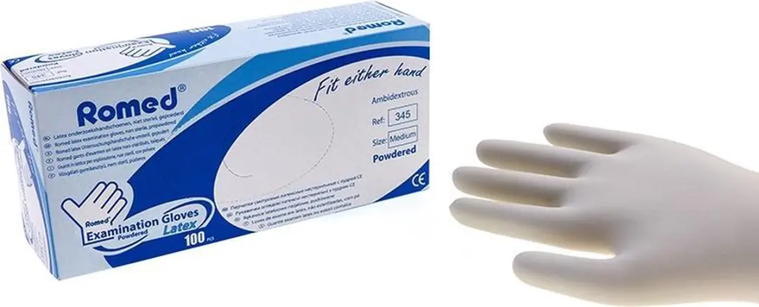 Romed Latex Handschoenen S - 100 Stuks