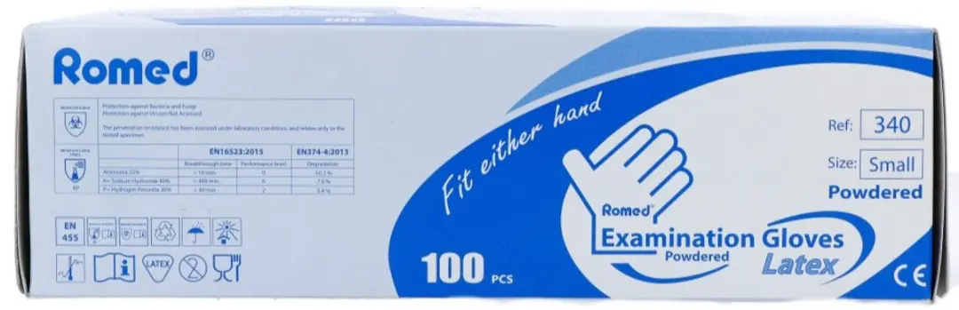 Romed Latex Handschoenen S - 100 Stuks