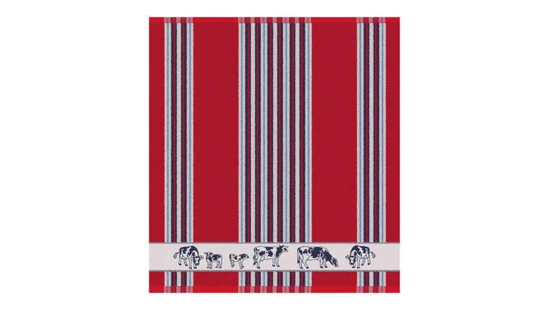 DDDDD Friesian Keukendoek 50x55cm - Set van 6 - Rood