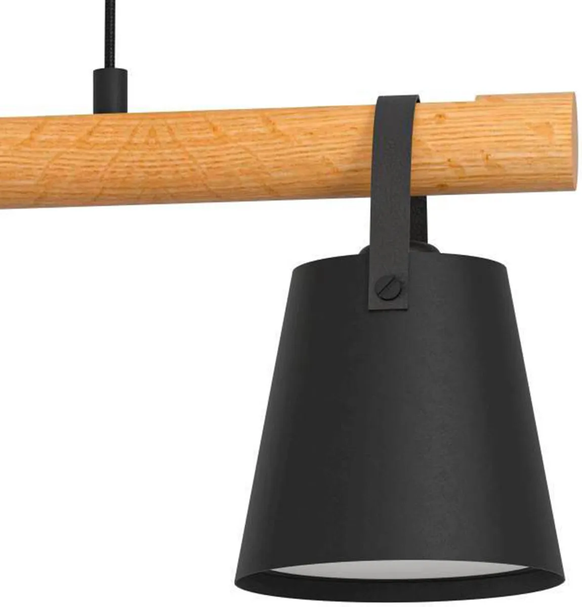 Eglo Boyle Hanglamp E27 - 3 Lichtpunten - Zwart/Bruin/Wit
