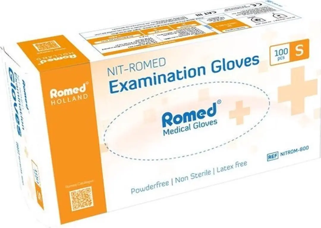 Romed Nitromed Handschoenen M - 100 Stuks - Blauw - Nitril/Vinyl