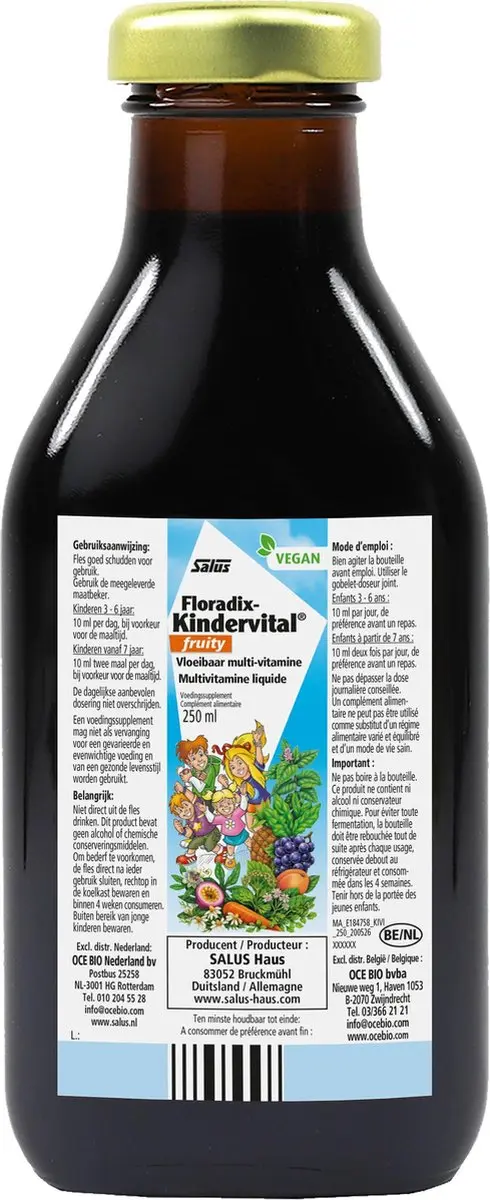 Salus Floradix-Kindervital Fruity Vitamines 250ml