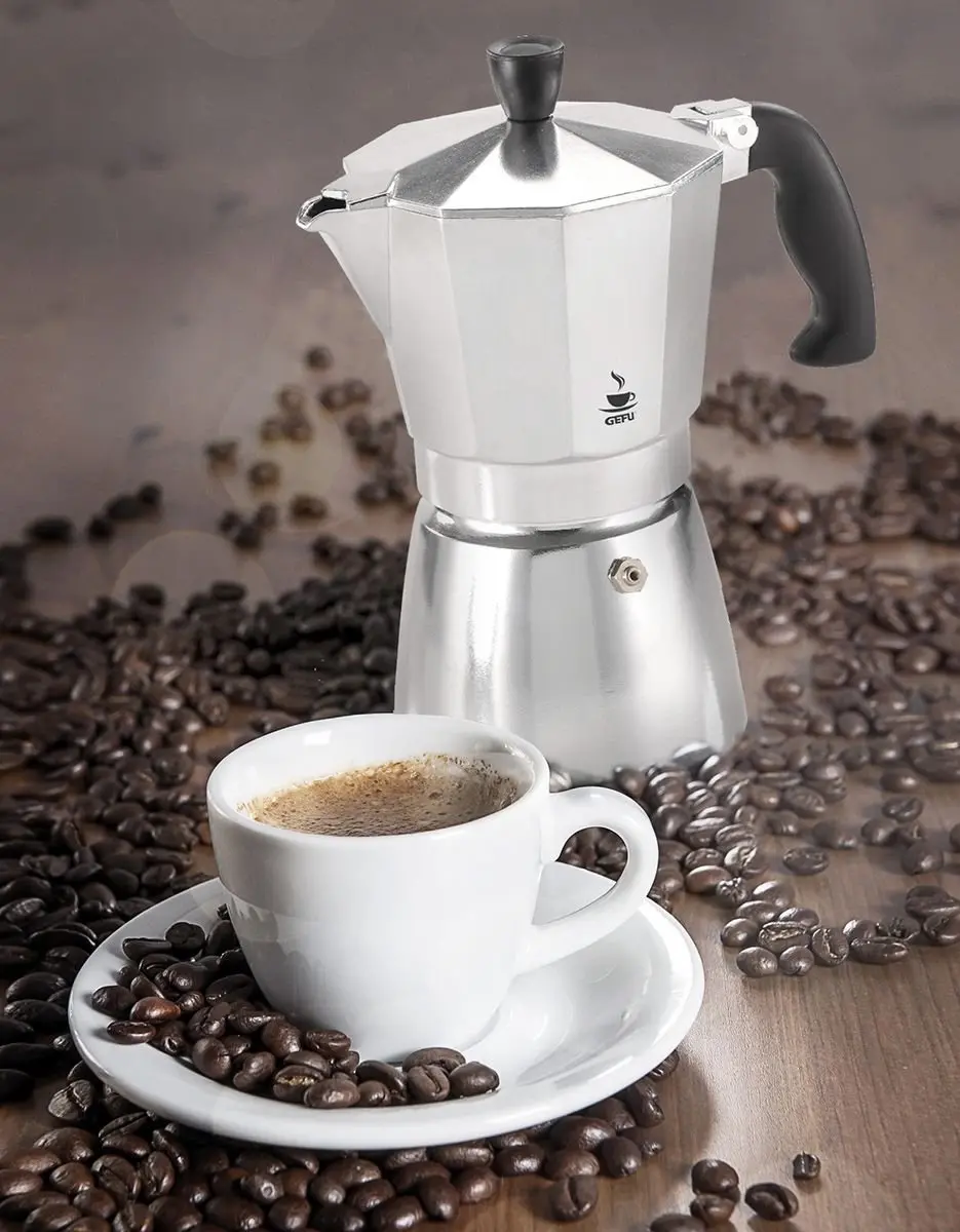 GEFU Lucino Percolator 3 Koppen - Zilver