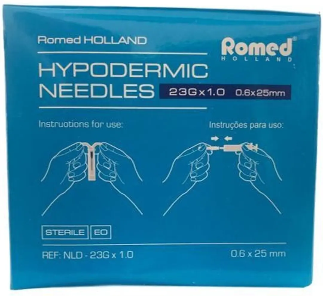Romed 100 Injectienaalden 23G x 1 - Blauw