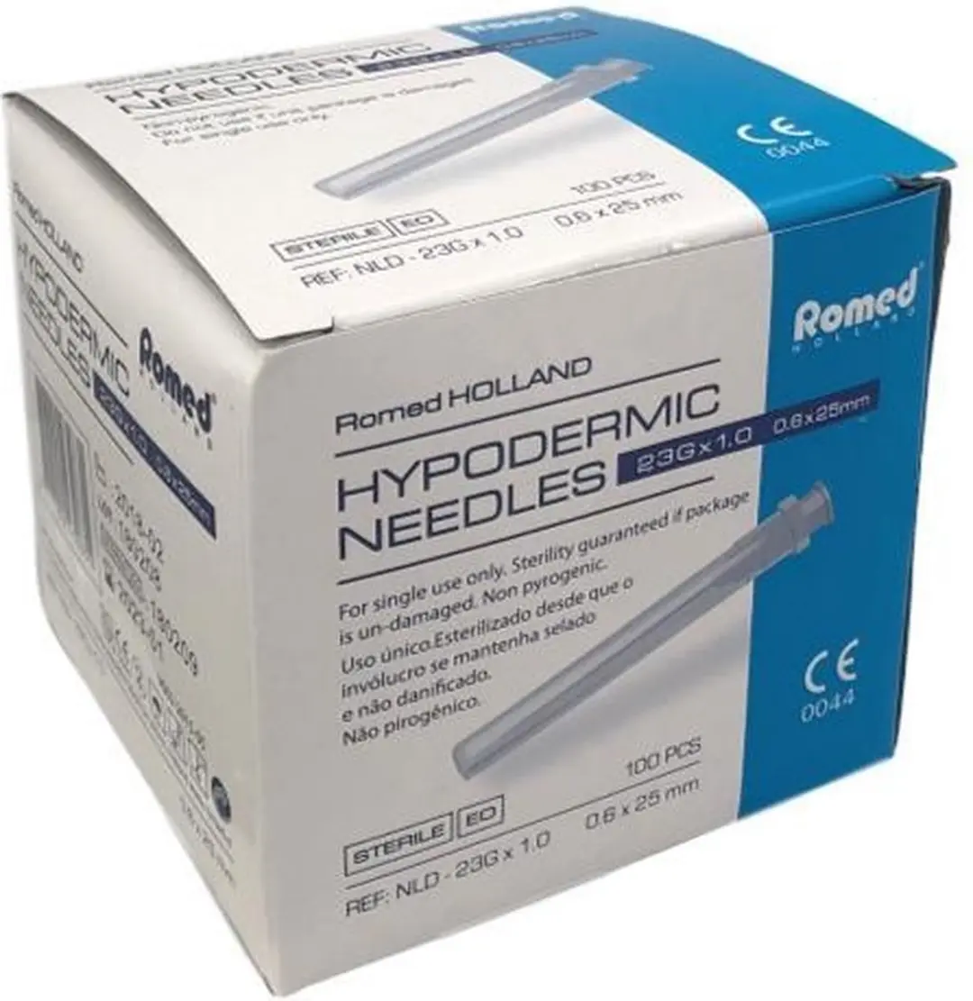 Romed 100 Injectienaalden 23G x 1 - Blauw