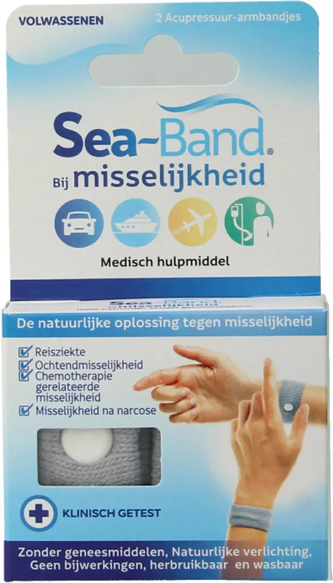 Sea Band Polsband Volwassenen - Grijs