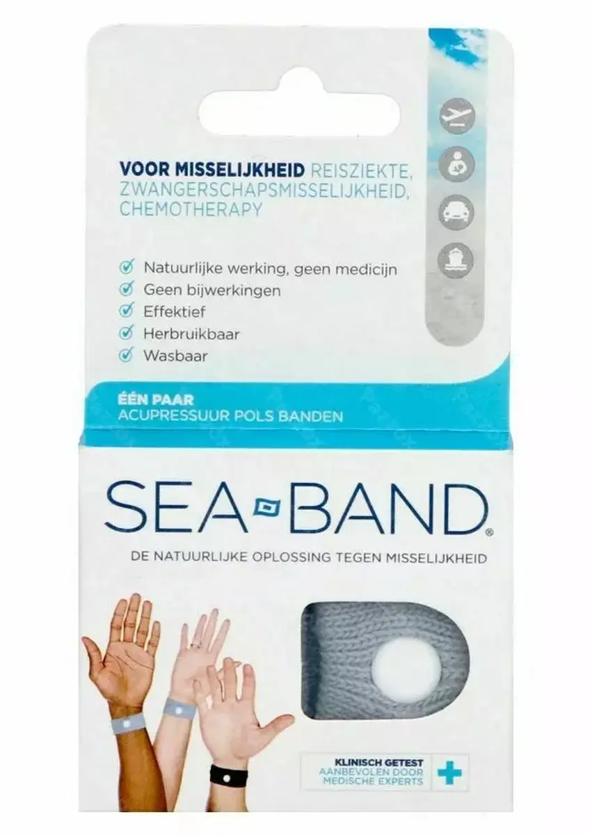Sea Band Polsband Volwassenen - Grijs