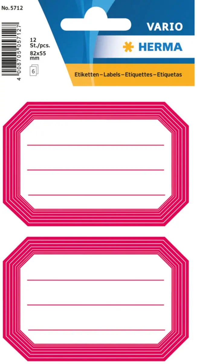 Bellatio Design Metaal Opbergblik Goud - 16x25cm - Roze Etiketten - 6.4L