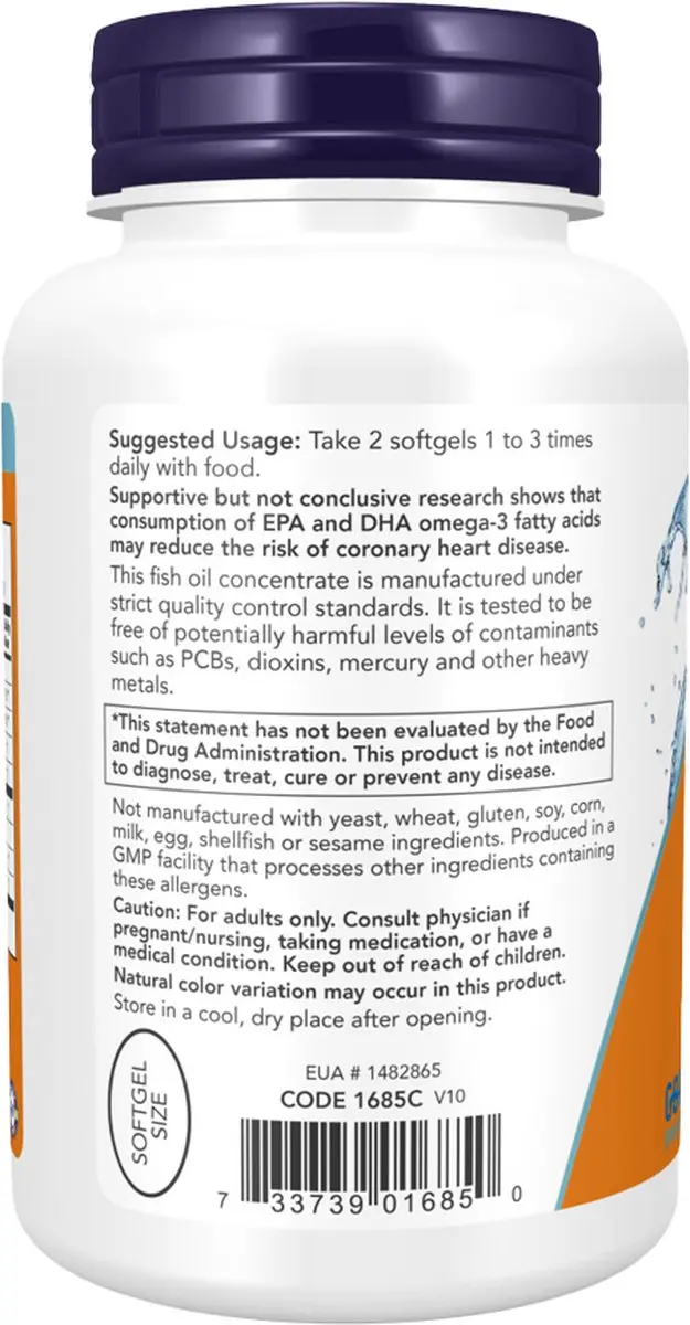 Now Foods Omega-3 Visolie Mini Capsules 180 Stuks