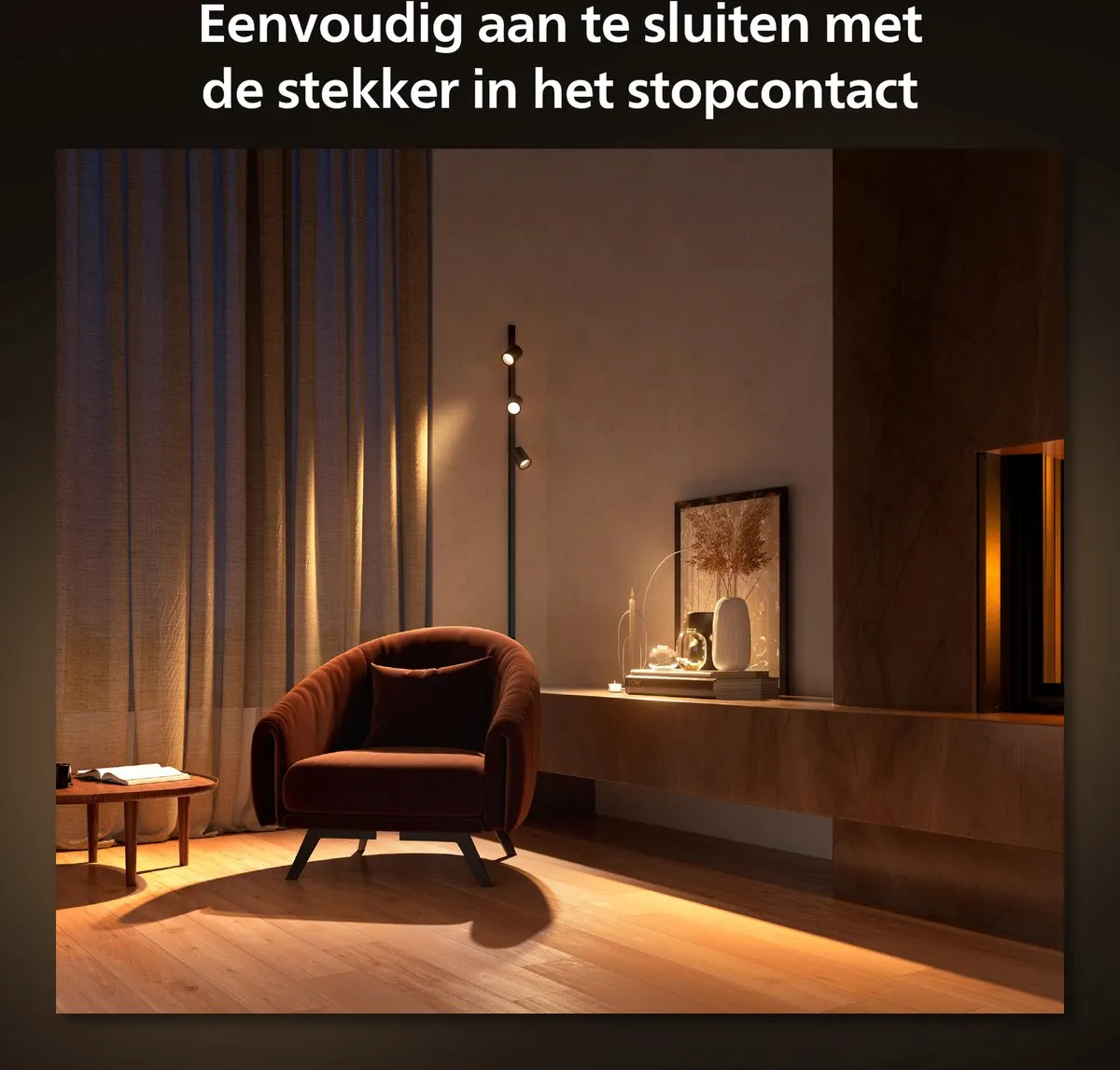 Philips Hue Perifo Railverlichting Muur 3 Spots - Zwart - afbeelding 6 van 6