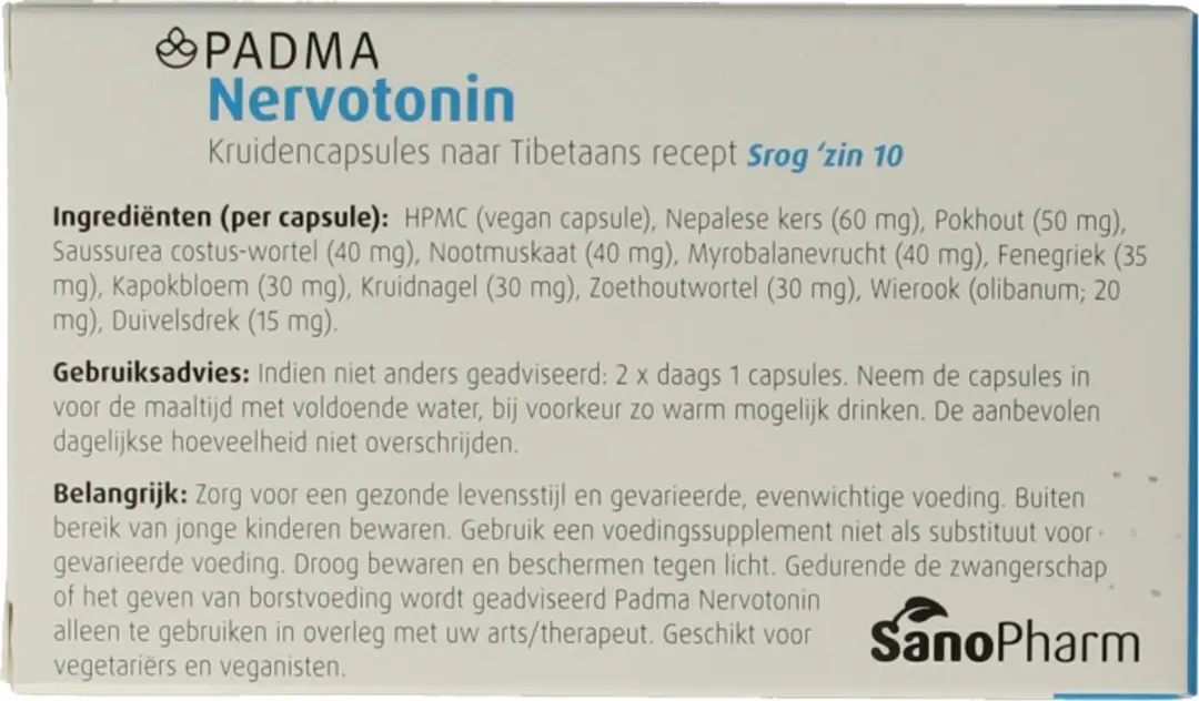 Sanopharm Padma Nervotonin - 60 Capsules
