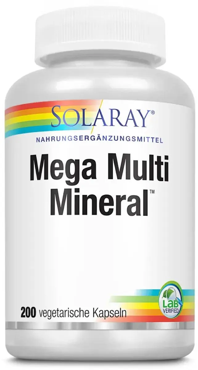 Solaray Mega-Multi-Mineral - 200 capsules