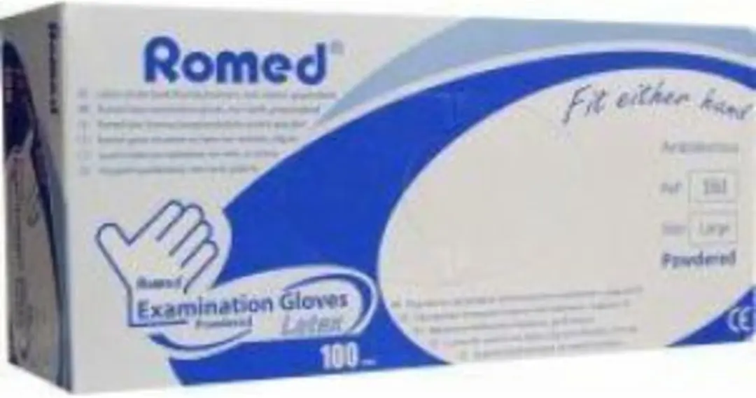 Romed Latex handschoenen gepoederd Large