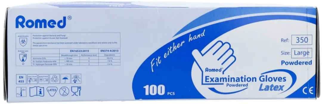 Romed Latex Handschoenen L - 100 Stuks