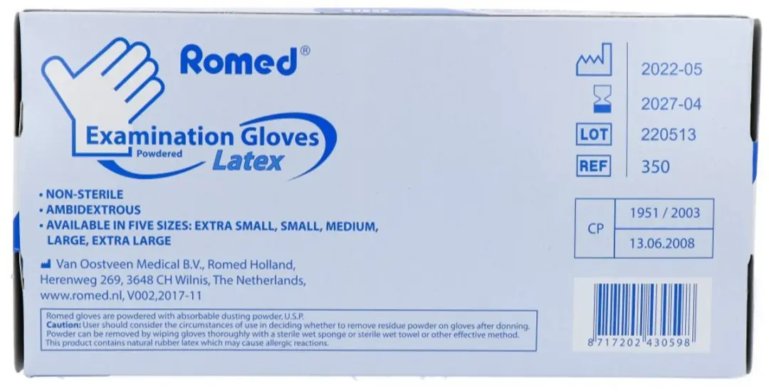 Romed Latex Handschoenen L - 100 Stuks