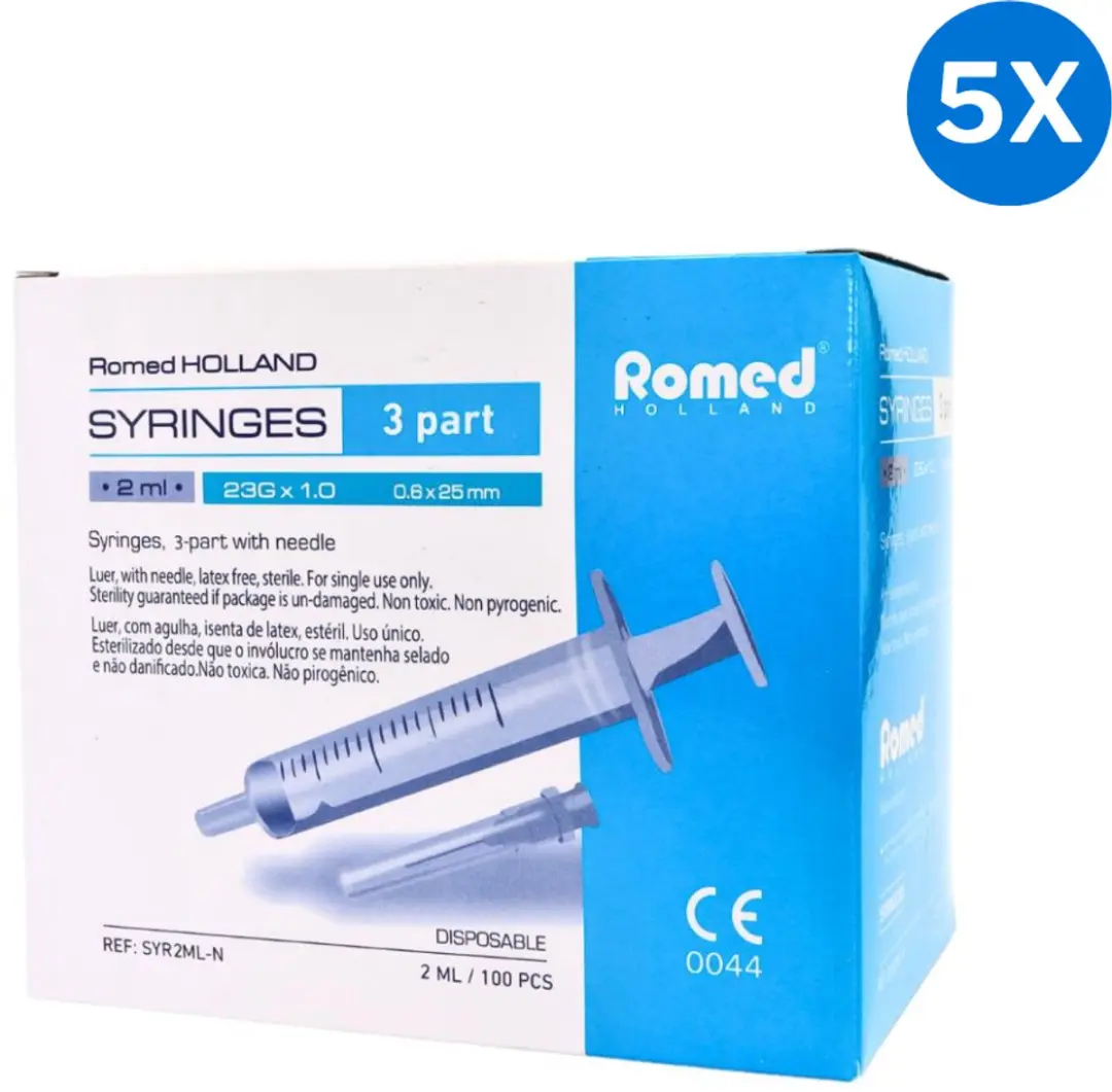 Romed 2ml Injectiespuit met Naald