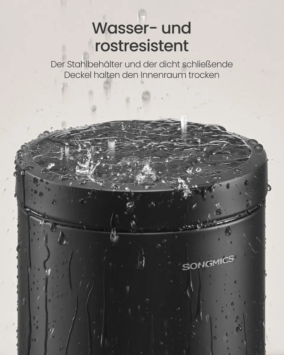 Songmics Prullenbak LTB013BZ01 - 3L - Zwart - afbeelding 6 van 6