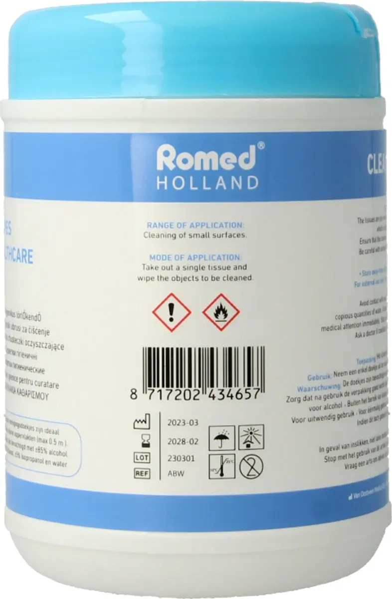 Romed Schoonmaakdoekjes Dispens 110 Stuks - afbeelding 6 van 6