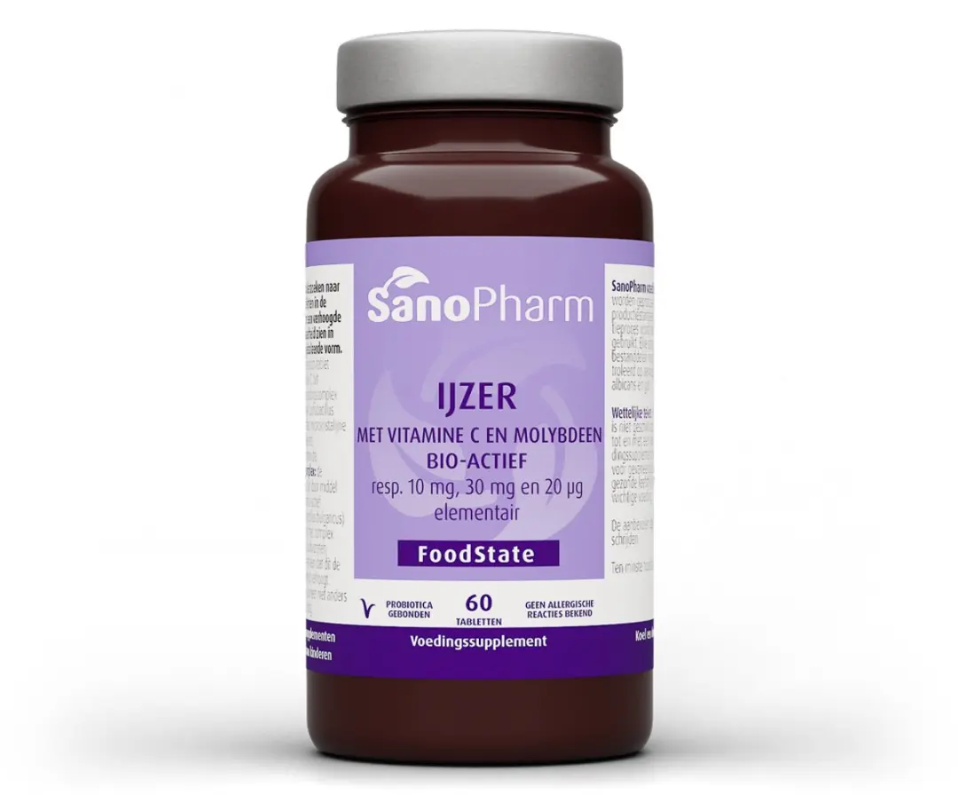 Sanopharm FoodState IJzer Molybdeen Vitamine C 60 Tabletten