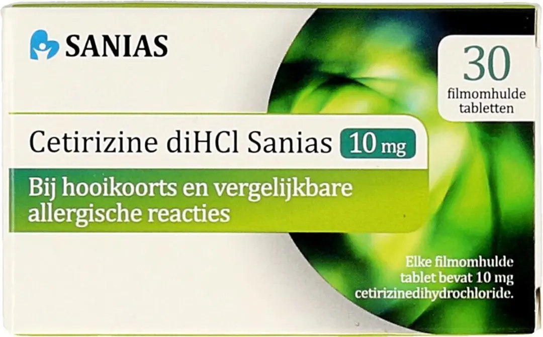 Sanias Cetirizine 10mg Allergietabletten - 30 Stuks