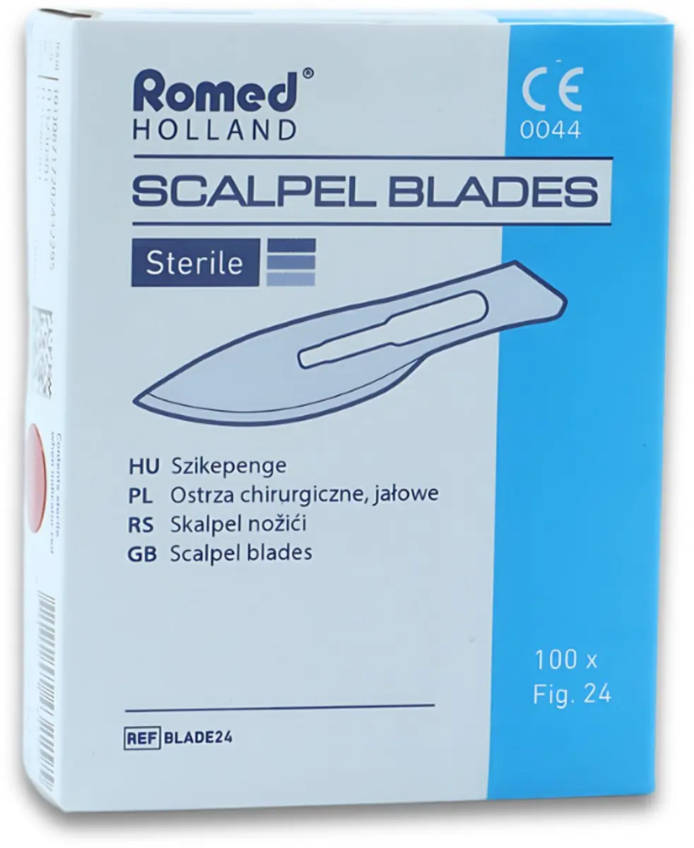 Romed Scalpelmesjes nr. 24 Steriel - 100 Stuks