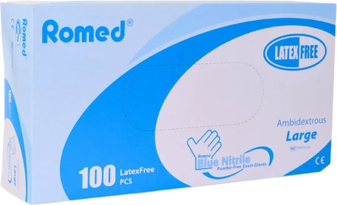 Romed nitril handschoenen blauw Small (premium)