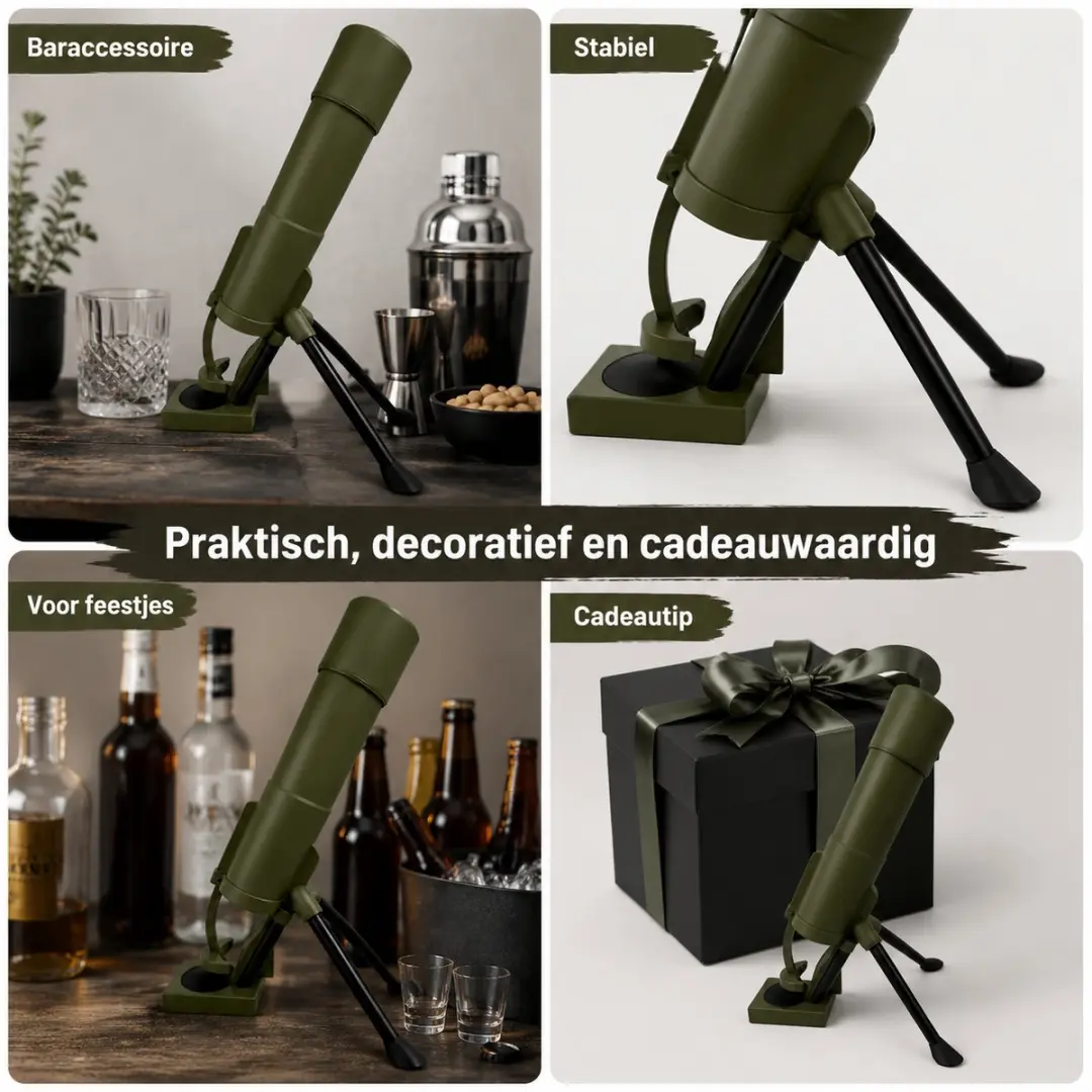 Sogiol Tactische Mortier Flesopener - 7.2cm - Groen