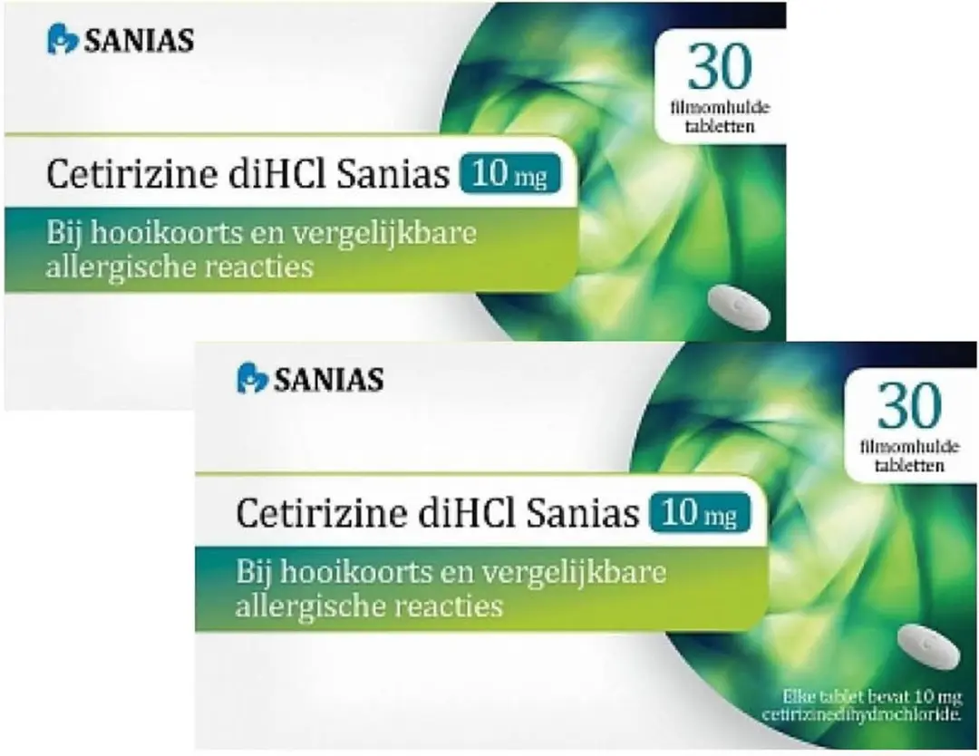 Sanias Cetirizine 10mg Allergietabletten - 60 Stuks