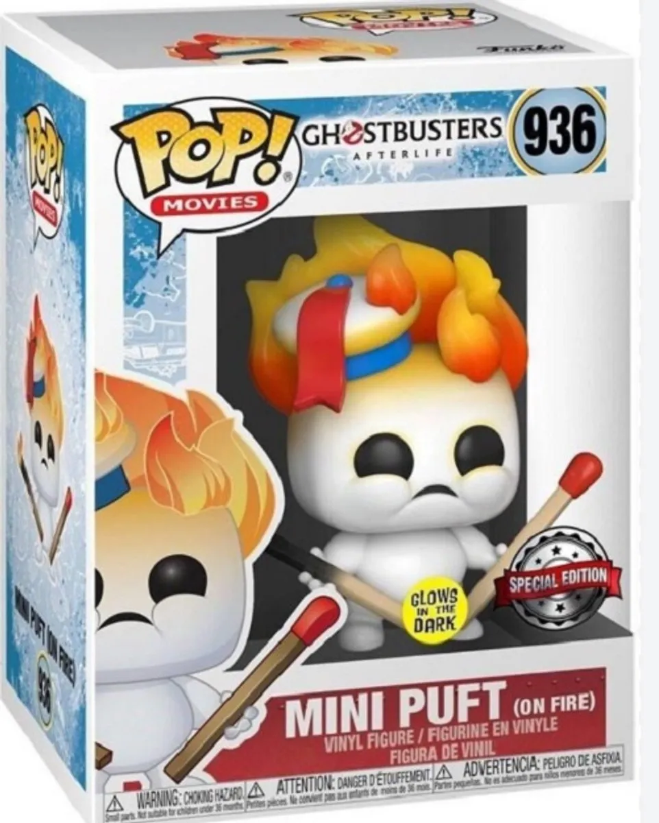 Funko Pop! Movies Ghostbusters Mini Puft on Fire Glow #936