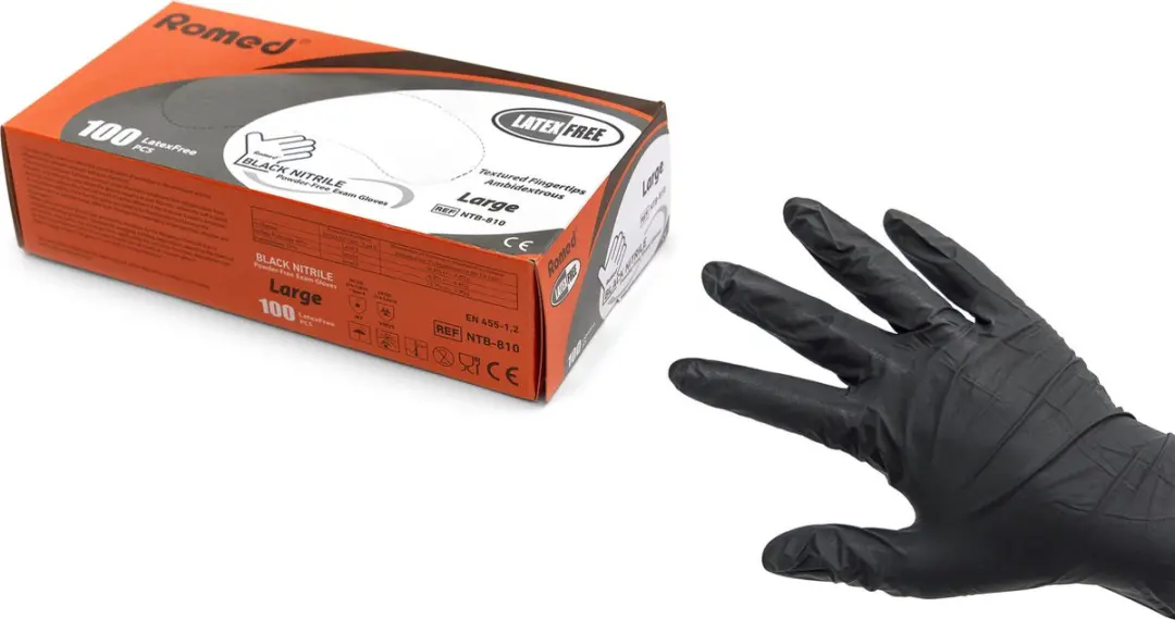 Romed Nitril Handschoenen Zwart - 1000 Stuks