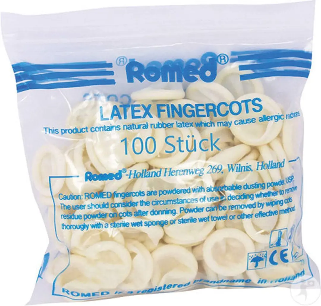 Romed latex vingercondooms medium